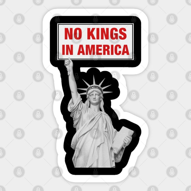 No-Kings-In-America Sticker by Creatifly Graphic Tees